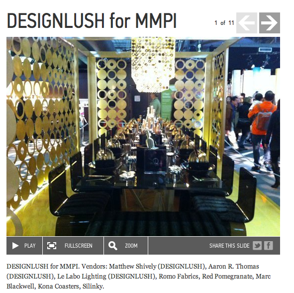 Number 1 in the Ten Hottest Dining By Design NYC Vignettes on Huffington Post!