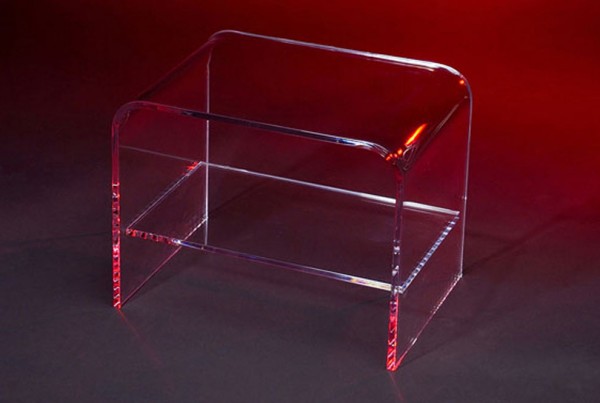 Acrylic Lucite A Waterfall End Table
