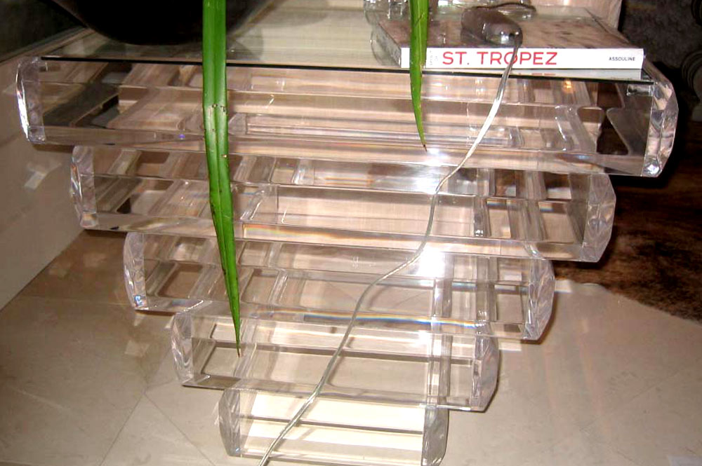 Acrylic Lucite Lux Stack Table