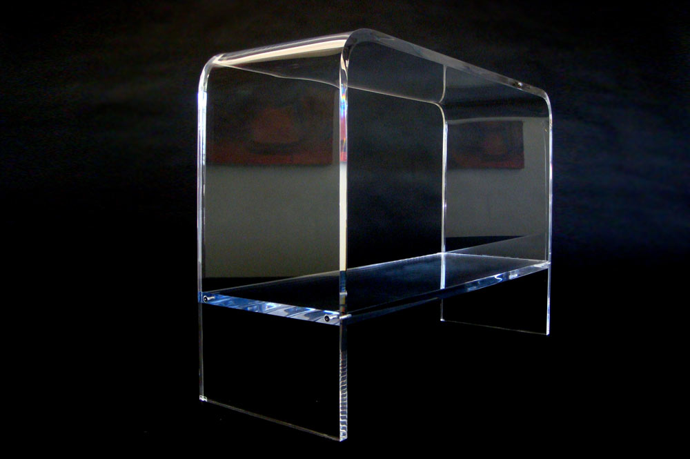 Hand made clear acrylic Lucite A Waterfall table
