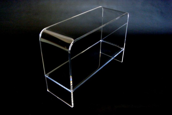 Hand made clear acrylic Lucite A Waterfall table