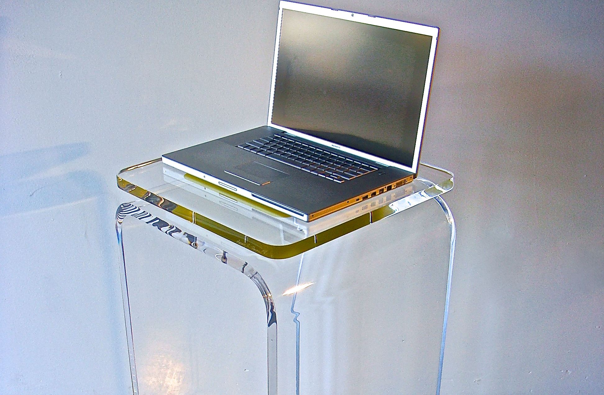 Clear acrylic - Lucite media station for DigiComm Malaysia