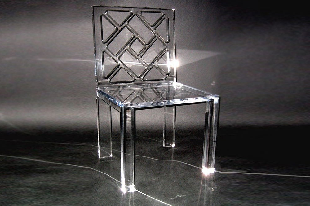 Frette chair in clear acrylic