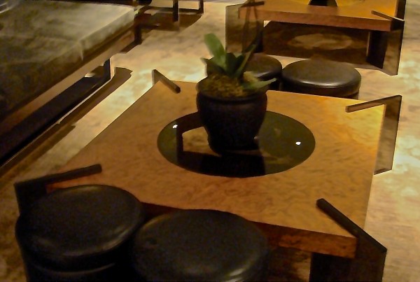 Handmade custom coffee table for Thompson Beverly Hills Hotel